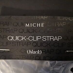 NIP Miche Quick Clip Strap in Black Faux Leather 37.75" Length